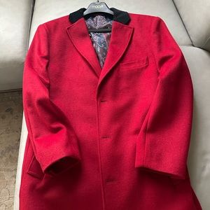 Men’s Red knee length coat